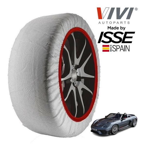 VIVI正規品 ISSE製造 ポルシェ 718スパイダーRS 295/30R20 20インチ リア スノーソックス 布製 タイヤ チェーン 非金属 スペイン製