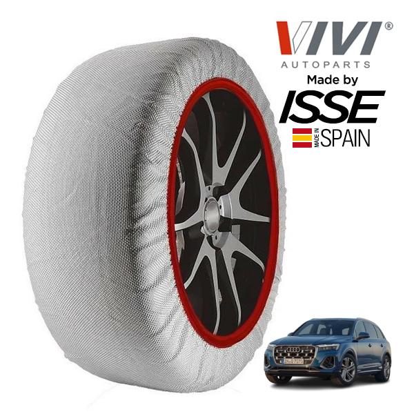 VIVI正規品 ISSE製造 アウディ Q7 50TDI クワトロ 3DA-4MCVMS 255/55R19 19インチ 4WD スノーソックス 布 タイヤ チ
