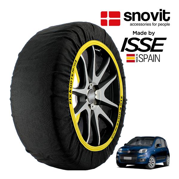 snovit正規品 ISSE製造 フィアット パンダ イージー 7BA-13909 175/65R14 14インチ フロント スノーソックス 布製 タイヤ チェ