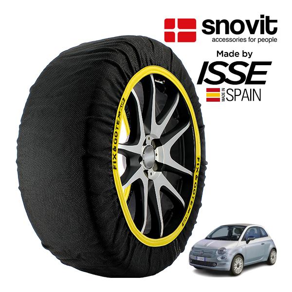 snovit正規品 ISSE製造 フィアット 500C コレッツィオーネ1957 3BA-31212 195/45R16 16インチ フロント スノーソックス 