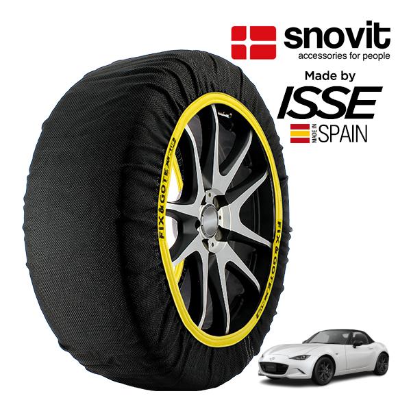 snovit正規品 ISSE製造 マツダ ロードスター PS 5BA-ND5RE 195/50R16 16インチ リア スノーソックス 布製 タイヤ チェーン 