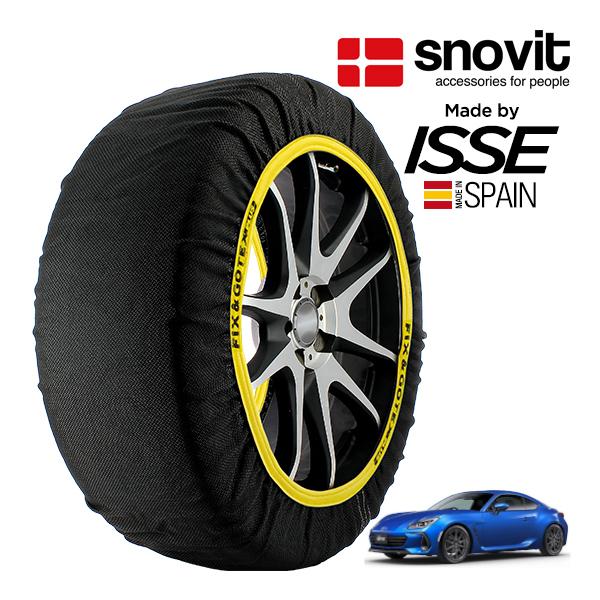 snovit正規品 ISSE製造 スバル BRZ STI スポーツ 3BA-ZD8 215/40R18 18インチ リア スノーソックス 布 タイヤ チェーン 