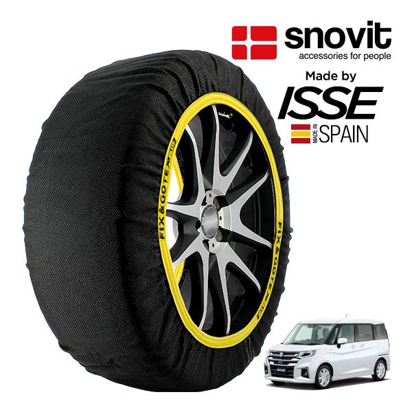 snovit正規品 ISSE製造 スズキ ソリオ ハイブリッドMZ 5AA-MAD7S 165/65R15 15インチ フロント スノーソックス 布製 タイヤ 