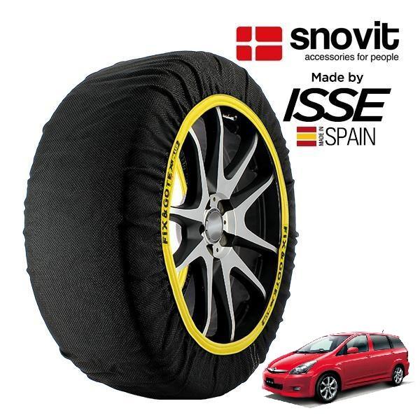 snovit正規品 ISSE製造 トヨタ ウィッシュ ANE10G 195/65R15 15インチ フロント スノーソックス 布製 タイヤ チェーン 非金属 ス