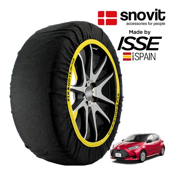 snovit正規品 ISSE製造 トヨタ ヤリス ハイブリッドX 6AA-MXPH14 175/70R14 14インチ フロント スノーソックス 布 タイヤ チ