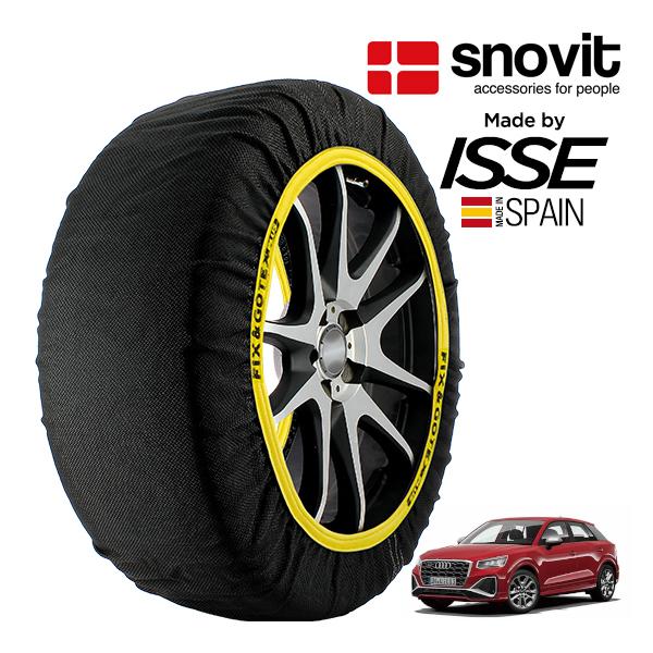 snovit正規品 ISSE製造 アウディ SQ2 ベースグレード 3BA-GADNFF 235/45R18 18インチ 4WD スノーソックス 布製 タイヤ 