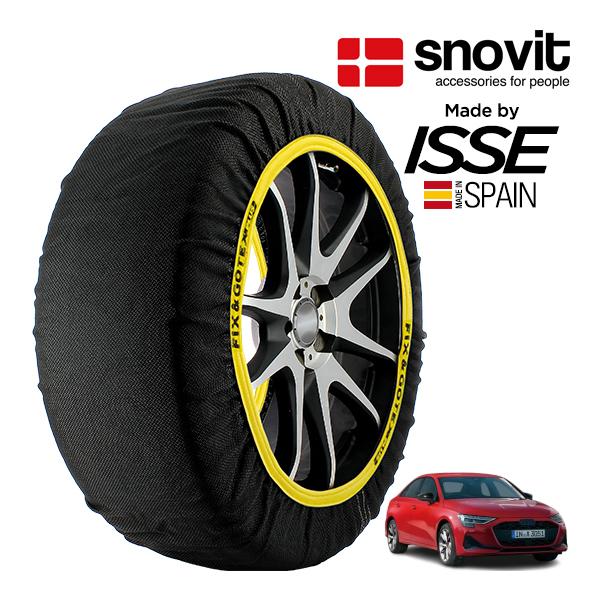 snovit正規品 ISSE製造 アウディ A3 セダン Sラインプラス 3AA-GYDXD 225/40R18 18インチ フロント スノーソックス 布製 タ