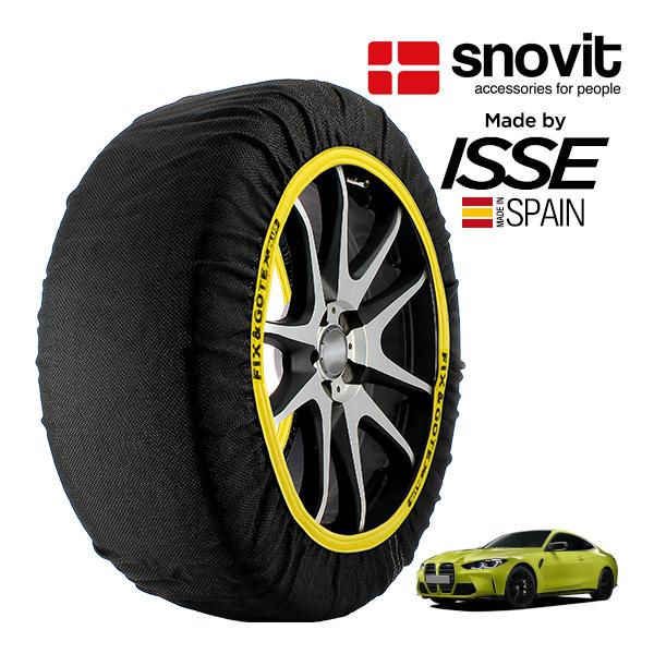 snovit正規品 ISSE製造 BMW M4 M4クーペ 3BA-52AZ30 285/35R19 19インチ リア スノーソックス 布製 タイヤ チェーン 