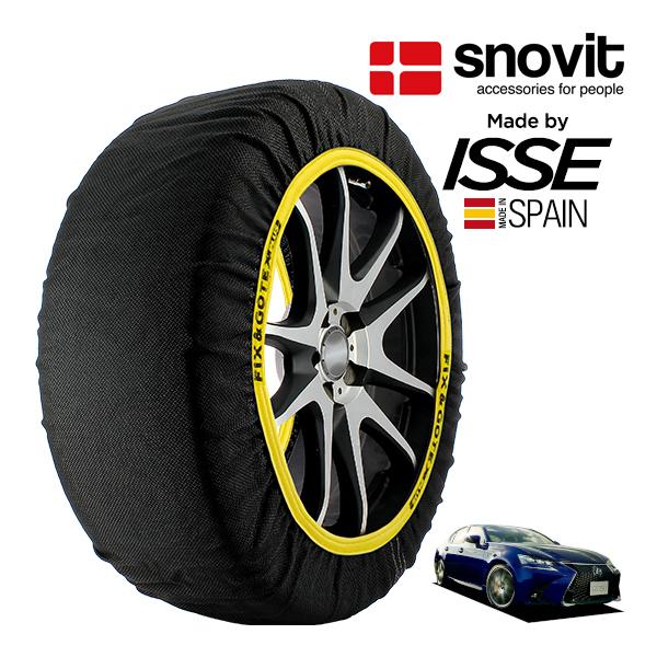 snovit正規品 ISSE製造 SNOW SOCKS レクサス GS350 Fスポーツ GRL16 235/40R19 19インチ 4WD スノーソックス 布