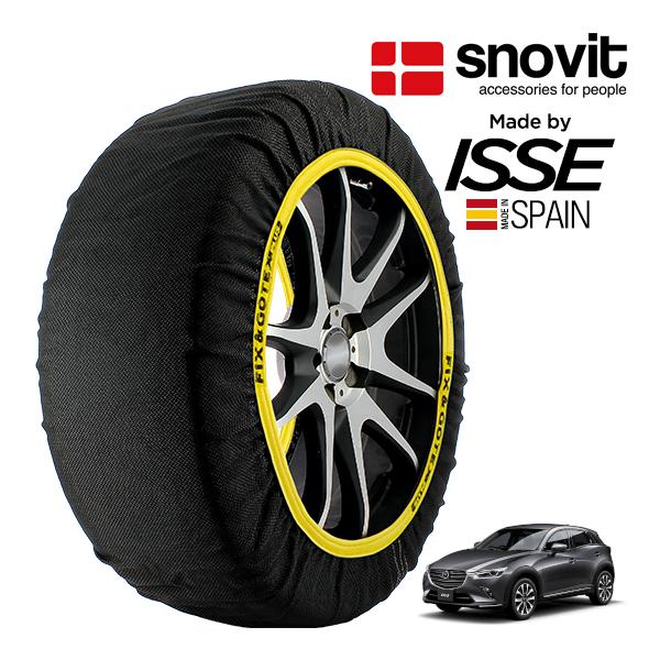 snovit正規品 ISSE製造 SNOW SOCKS マツダ CX-3 DK8AW 215/60R16 16インチ 4WD スノーソックス 布製 タイヤ チェ