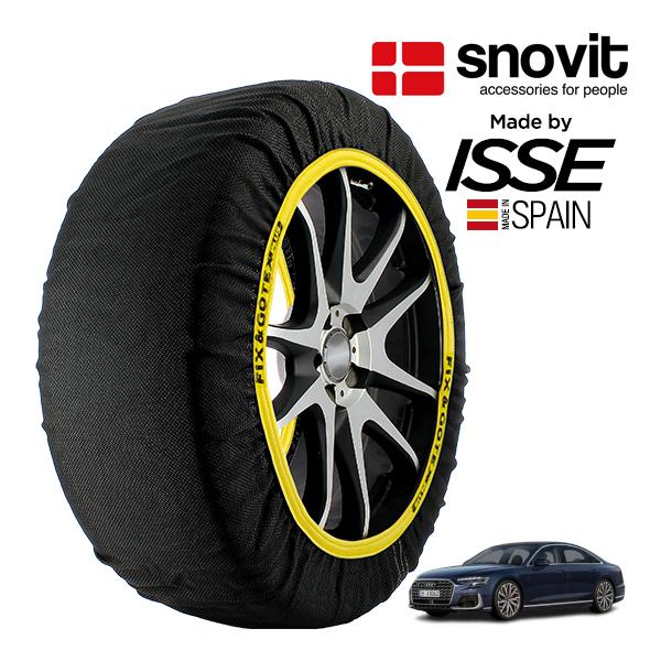 snovit正規品 ISSE製造 アウディ A8 ファイナルエディション 3AA-F8CZSA 265/35R21 21インチ 4WD スノーソックス 布製 タ
