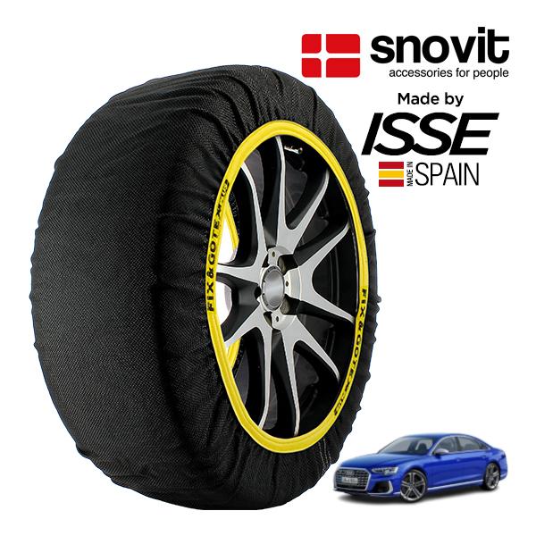 snovit正規品 ISSE製造 アウディ S8 ベースグレード 3AA-F8CWWF 265/35R21 21インチ 4WD スノーソックス 布製 タイヤ チ