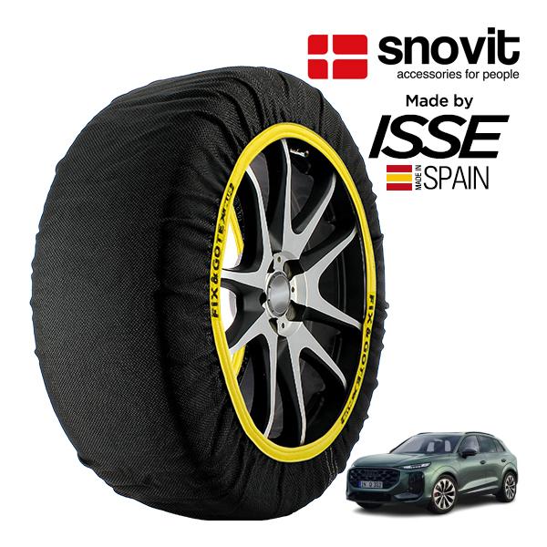 snovit正規品 ISSE製造 アウディ Q3 TFSI 110kW アドバンスド 3AA-FJ15 235/55R18 18インチ フロント スノーソックス