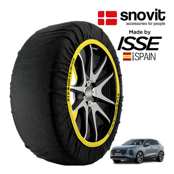 snovit正規品 ISSE製造 アウディ Q3 ローンチエディション 3AA-FJ15 255/45R19 19インチ フロント スノーソックス 布製 タイヤ