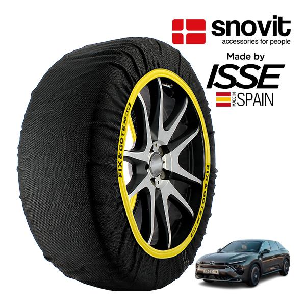 snovit正規品 ISSE製造 シトロエン C5 X マックス 7BA-E435G06 205/55R19 19インチ フロント スノーソックス 布製 タイヤ