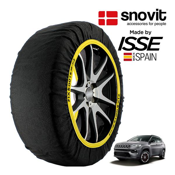 snovit正規品 ISSE製造 ジープ コンパス リミテッド 3BA-M624 225/55R18 18インチ 4WD スノーソックス 布 タイヤ チェーン 