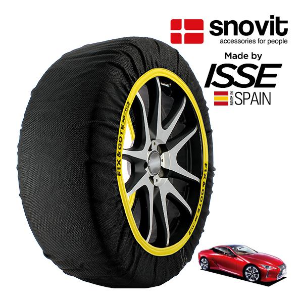 snovit正規品 ISSE製造 レクサス LC LC500 5BA-URZ100 275/35R21 21インチ リア スノーソックス 布製 タイヤ チェーン