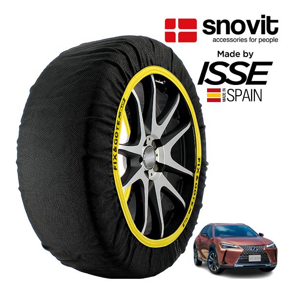 snovit正規品 ISSE製造 レクサス UX UX300h バージョンC 6AA-MZAH16 215/60R17 17インチ 4WD スノーソックス 布製