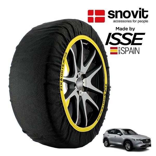 snovit正規品 ISSE製造 SNOW SOCKS マツダ CX-5 KFEP 225/55R19 19インチ フロント スノーソックス 布製 タイヤ チェ