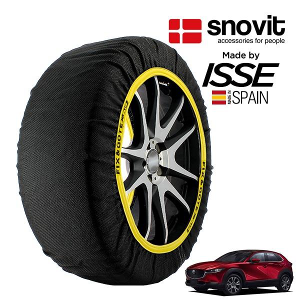 snovit正規品 ISSE製造 SNOW SOCKS マツダ CX-30 DM8R 215/55R18 18インチ フロント スノーソックス 布製 タイヤ チ