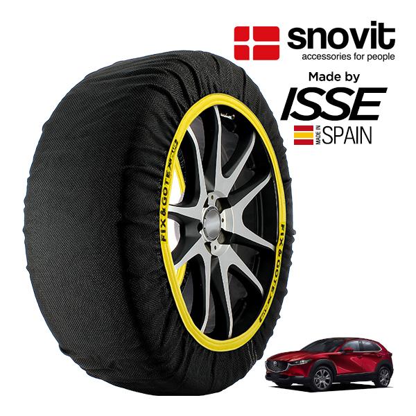 snovit正規品 ISSE製造 マツダ CX-30 XD ブラックセレクション 3DA-DM8R 215/55R18 18インチ フロント スノーソックス 布