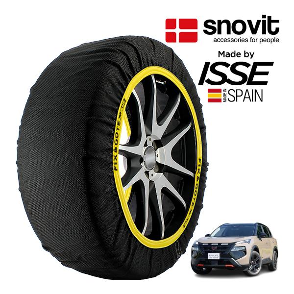 snovit正規品 ISSE製造 日産 エクストレイル ロッククリーク 6AA-SNT33 235/55R19 19インチ 4WD スノーソックス 布製 タイヤ