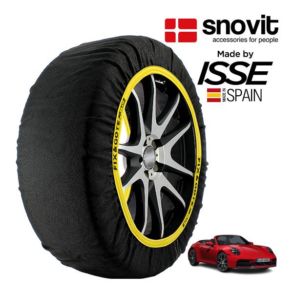snovit正規品 ISSE製造 ポルシェ 911カレラ カブリオレ 3BA-992PA1 295/35R20 20インチ リア スノーソックス 布製 タイヤ 