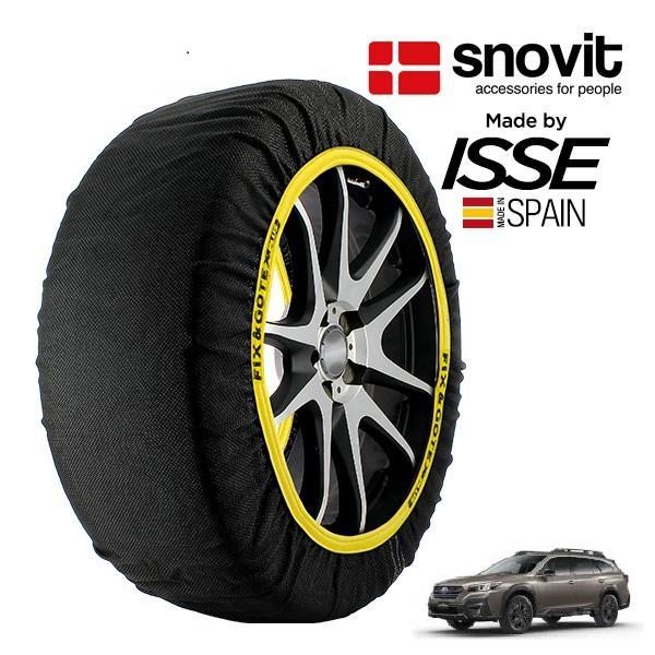 snovit正規品 ISSE製造 SNOW SOCKS スバル レガシィアウトバック BT5 225/60R18 18インチ 4WD スノーソックス 布製 タイ
