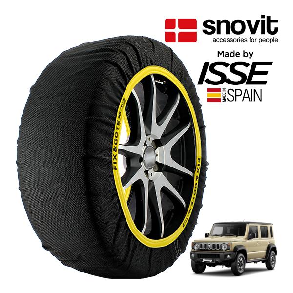 snovit正規品 ISSE製造 スズキ ジムニー ノマド 3BA-JC74W 195/80R15 15インチ 4WD スノーソックス 布製 タイヤ チェーン 