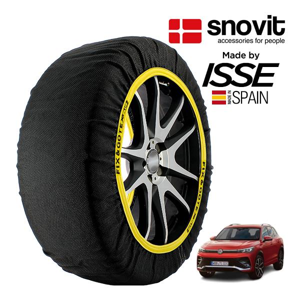 snovit正規品 ISSE製造 フォルクスワーゲン ティグアン TDI Rライン 3DA-CT20 255/40R20 20インチ 4WD スノーソックス 布
