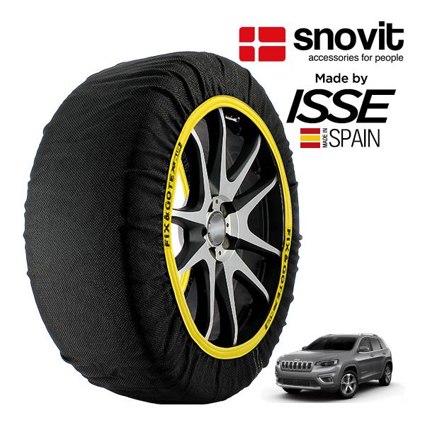 snovit正規品 ISSE製造 ジープ チェロキー トレイルホーク 3BA-KL20L 245/65R17 17インチ 4WD スノーソックス 布製 タイヤ 