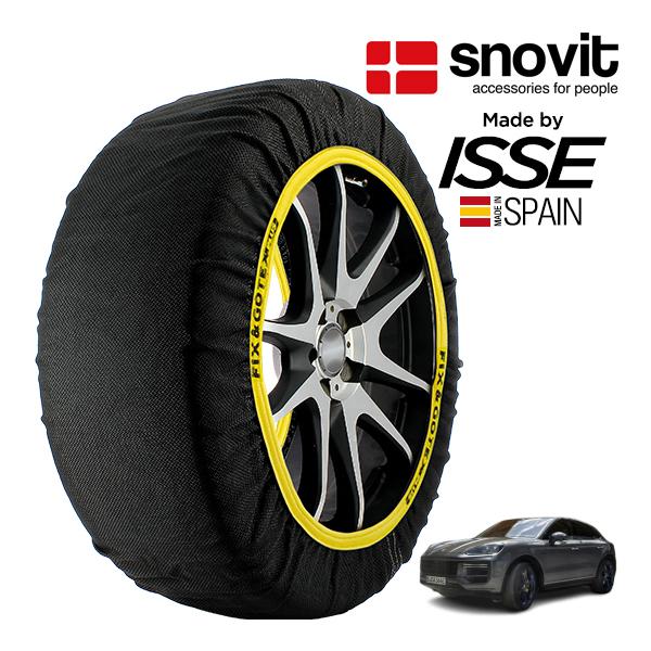 snovit正規品 ISSE製造 ポルシェ カイエンクーペ ターボ E-ハイブリッド E3RRA 315/40R21 21インチ 4WD スノーソックス 布 タ