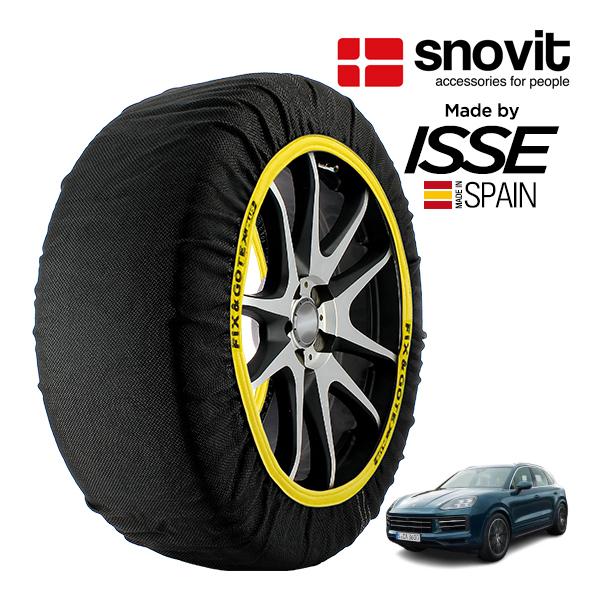 snovit正規品 ISSE製造 ポルシェ カイエン カイエン E-ハイブリッド 3LA-E3RL 295/45R20 20インチ 4WD スノーソックス 布 