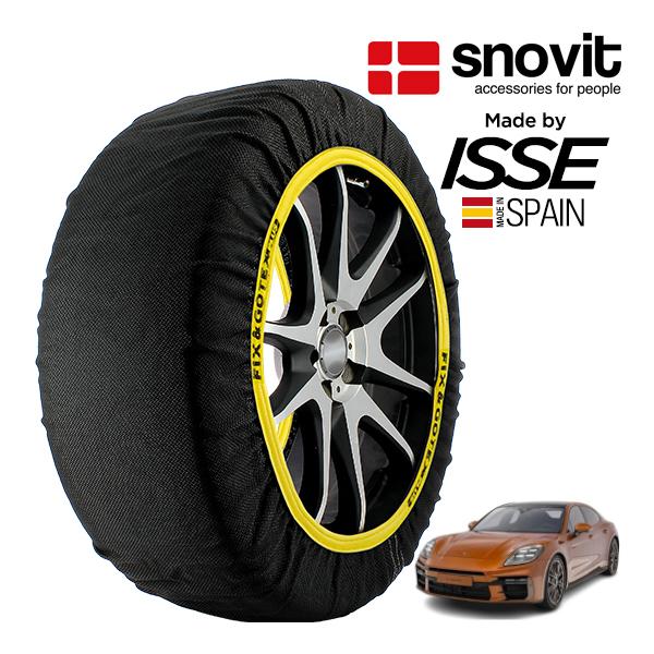 snovit正規品 ISSE製造 ポルシェ パナメーラ ターボS E-ハイブリッド 3LA-G3SF 325/30R21 21インチ 4WD スノーソックス 布