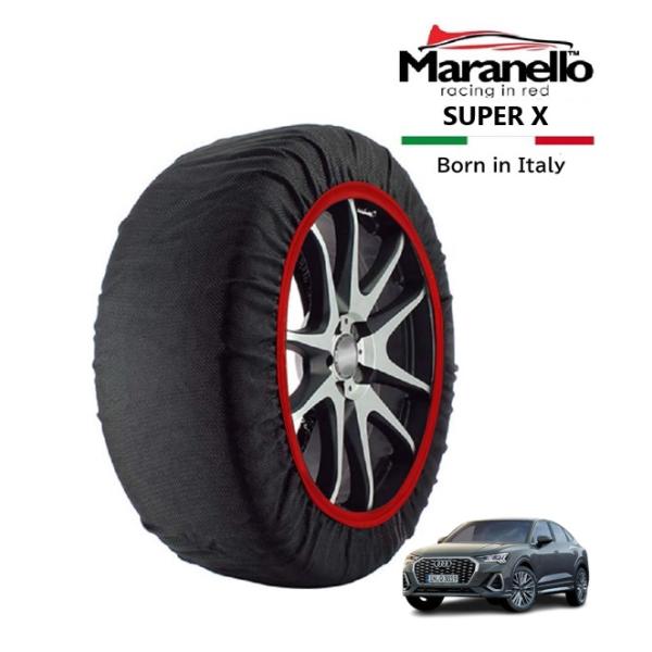 Maranello正規品 スノーソックス アウディ Q3 スポーツバック 35TFSI Sライン 3BA-F3DXD フロント 235/50R19 19インチ 