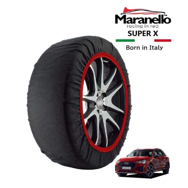 Maranello正規品 スノーソックス アウディ RS Q3 ベースグレード 3BA-F3DNWF 4WD 255/40R20 20インチ SUPER X 布