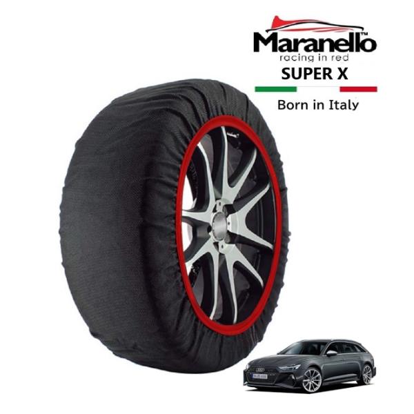 Maranello正規品 スノーソックス アウディ RS6 アバント エアサスペンション装着車 3AA-F2DJPL 4WD 275/35R21 21インチ S