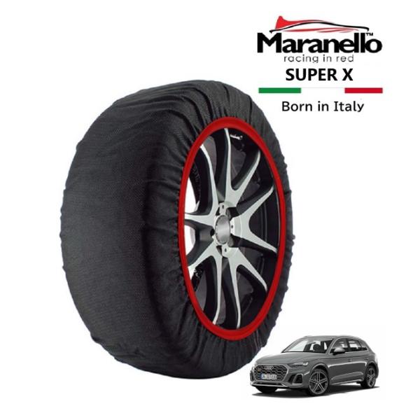 Maranello正規品 スノーソックス アウディ SQ5 エアサスペンション装着車 3BA-FYCWGA 4WD 255/45R20 20インチ SUPER 