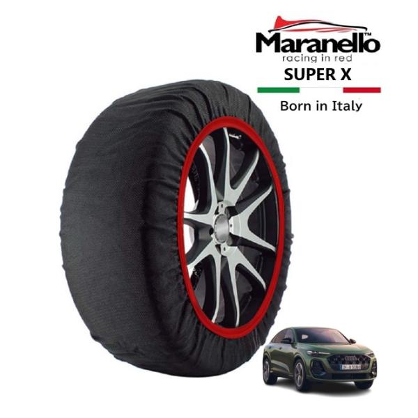 Maranello正規品 スノーソックス アウディ Q5 スポーツバック TFSIクワトロ 150kW 3AA-GU20A 4WD 235/60R18 18イン