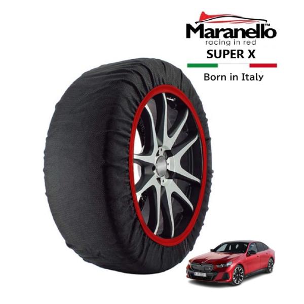 Maranello正規品 スノーソックス BMW i5 M60 xDrive ZAA-42FK89 4WD 275/35R20 20インチ SUPER X 布製