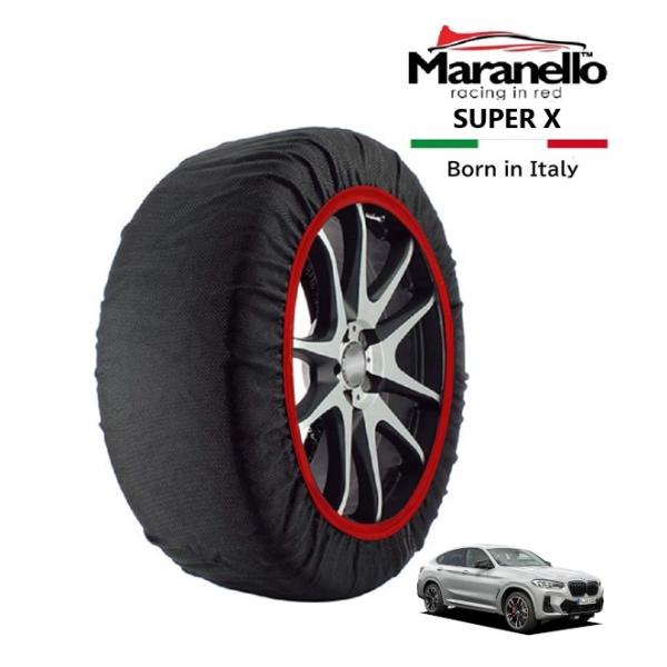 Maranello正規品 スノーソックス BMW X4 xDrive 20d Mスポーツ 3DA-VJ20 4WD 245/50R19 19インチ SUPER 