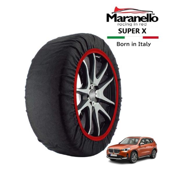 Maranello正規品 スノーソックス BMW X1 sDrive 18d シャドー 3DA-12EG20 フロント 245/45R19 19インチ SUPE