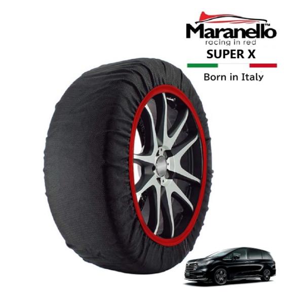 Maranello正規品 スノーソックス ホンダ オデッセイ RC2 4WD 215/60R17 17インチ SUPER X 布製 タイヤ チェーン イタリア製