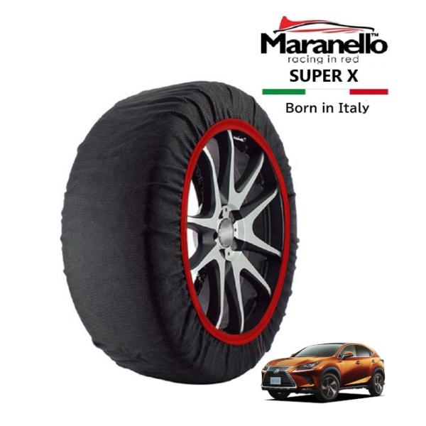 Maranello正規品 スノーソックス レクサス NX300 バージョンL AGZ15 4WD 225/60R18 18インチ SUPER X 布製 タイヤ 