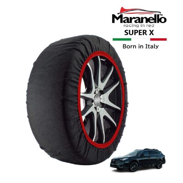 Maranello正規品 スノーソックス スバル レガシィアウトバック ブラックセレクション 4BA-BT5 4WD 225/60R18 18インチ SUPER