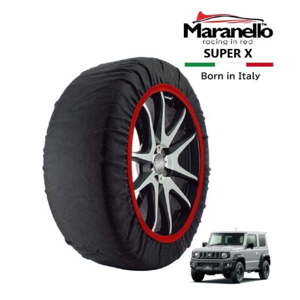 Maranello正規品 スノーソックス スズキ ジムニーシエラ JL 3BA-JB74W 4WD 195/80R15 15インチ SUPER X 布製 タイヤ