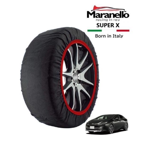 Maranello正規品 スノーソックス トヨタ プリウス Z 6AA-MXWH60 フロント 195/50R19 19インチ SUPER X 布製 タイヤ チ