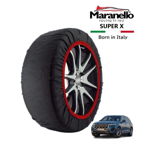 Maranello正規品 スノーソックス アウディ Q7 50TDI クワトロ 3DA-4MCVMS 4WD 255/55R19 19インチ SUPER X 布