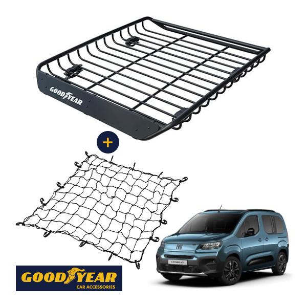 GOODYEAR正規品 ルーフラック MEGA PRO カーゴネット セット 1341×124