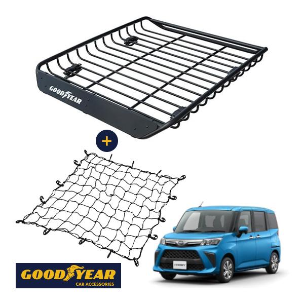 GOODYEAR正規品 ルーフラック MEGA PRO カーゴネット セット